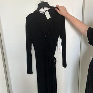Good American Black Wrap Dress